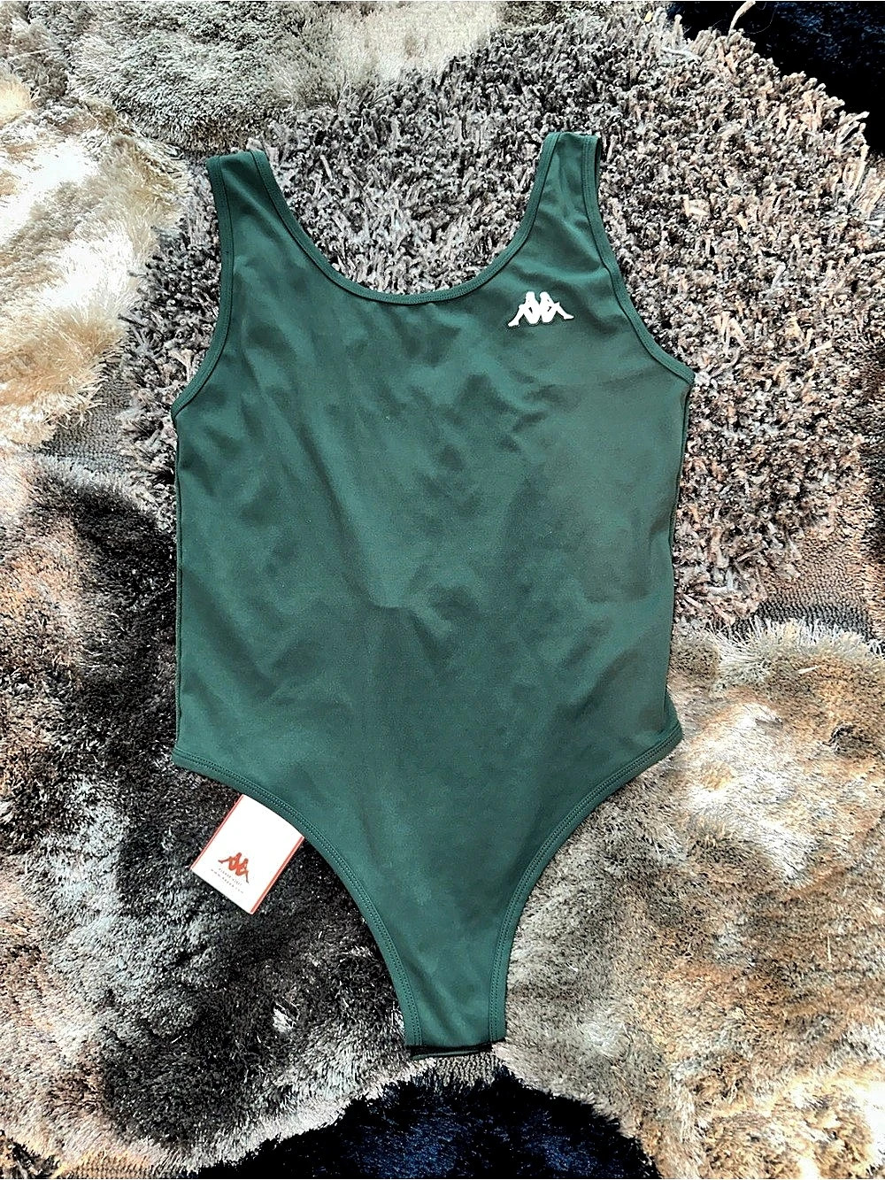 Kappa 222 Banda Bauer Green One Piece Swimsuit XS NWT
